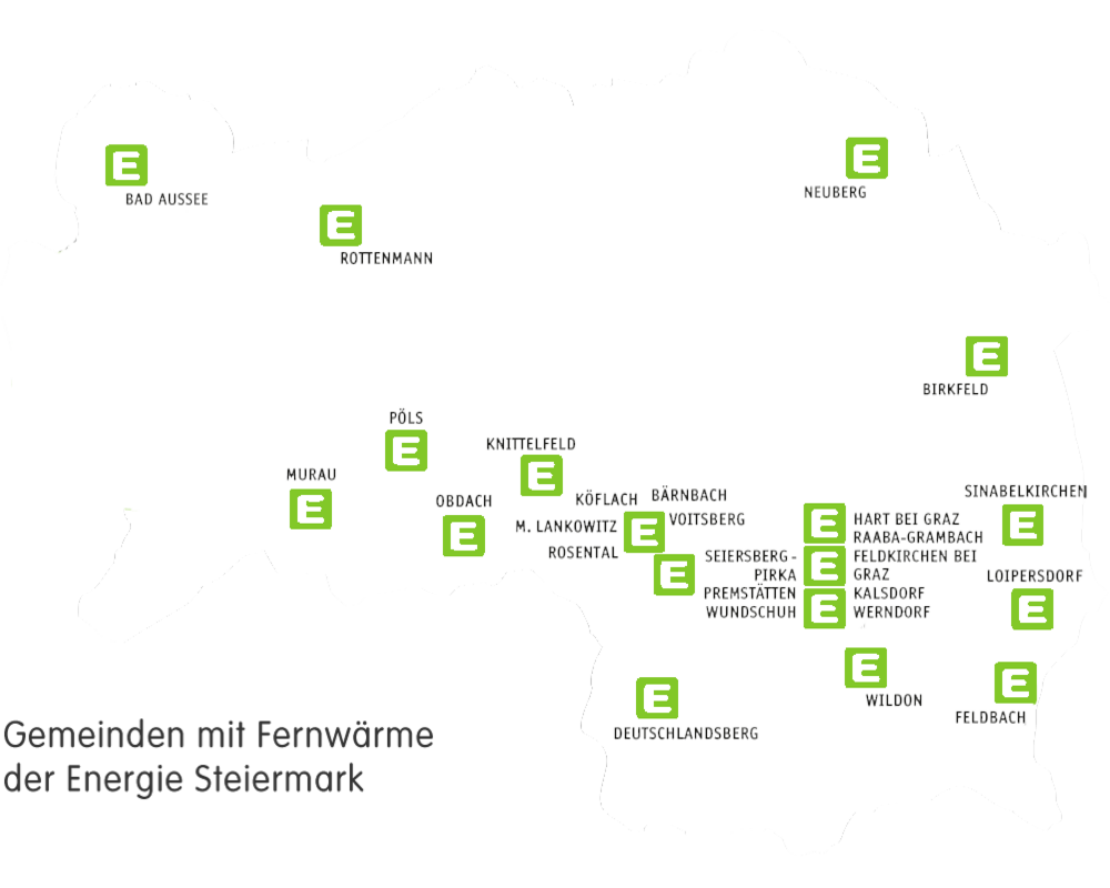 Gemeinden mit Fernwärme der Energie Steiermark Gemeinden mit Fernwärme der Energie Steiermark