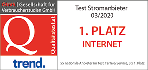 ÖGVS Test Stromanbieter 2020 – 1. Platz