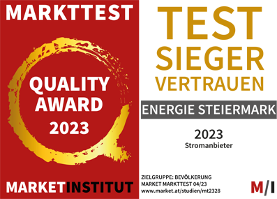 MARKET MARKTTEST: Quality Award 2023 für Energie Steiermark